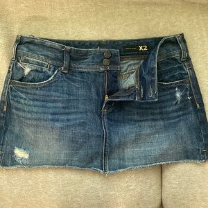 X2 jean skirt